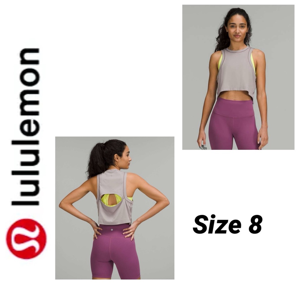 Lululemon Open-Back Cropped Training Tank Top size 8